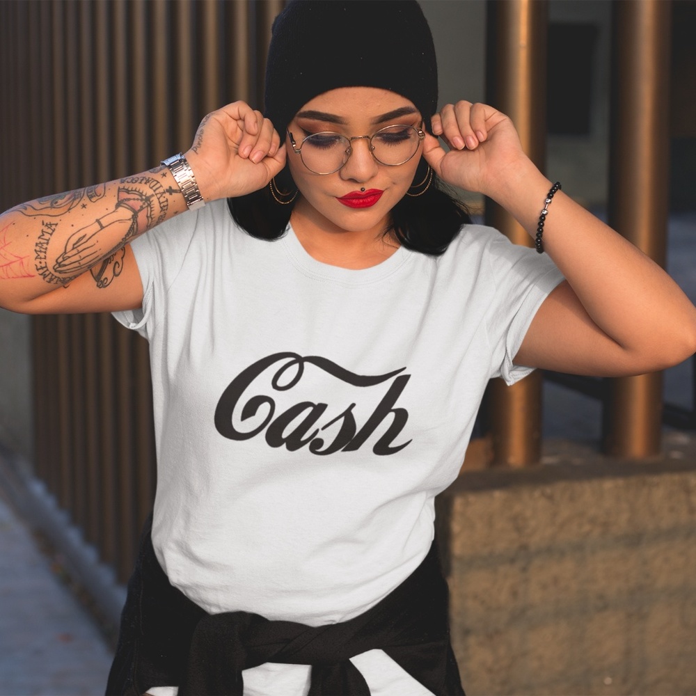 Coca-Cola Font Cash T-Shirt - Picture 1 of 3